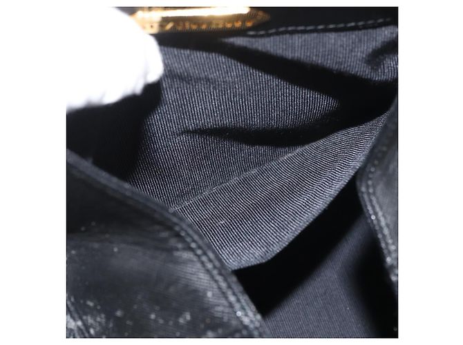 GIVENCHY Handtasche aus Leder Schwarz Gold Auth 180008 Golden - Ansicht 21