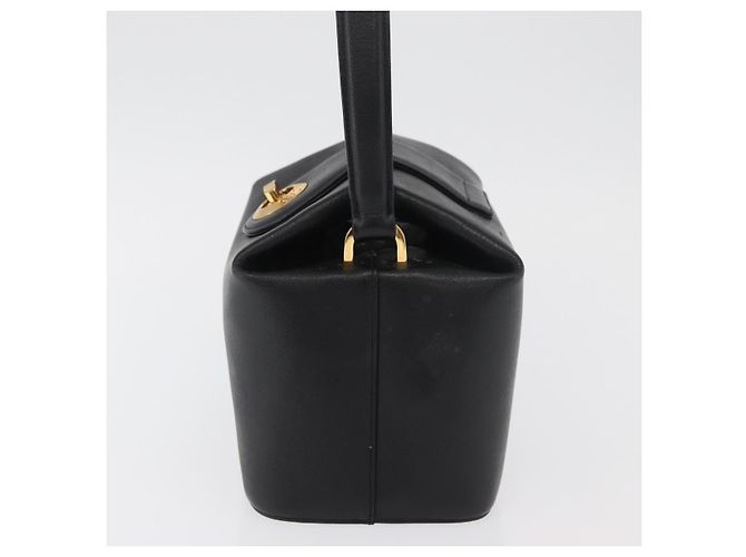 GIVENCHY Handtasche aus Leder Schwarz Gold Auth 180008 Golden - Ansicht 3