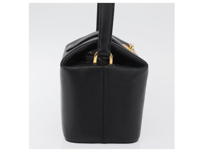 GIVENCHY Handtasche aus Leder Schwarz Gold Auth 180008 Golden - Ansicht 4