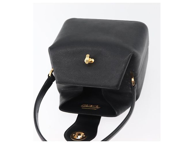 GIVENCHY Handtasche aus Leder Schwarz Gold Auth 180008 Golden - Ansicht 9