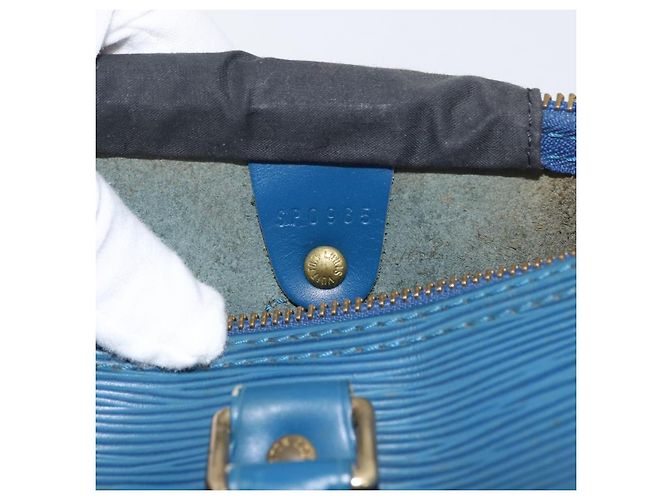 Borsa LOUIS VUITTON Epi Speedy 25 Toledo Blue M43015 LV Auth 179667A - vista 11