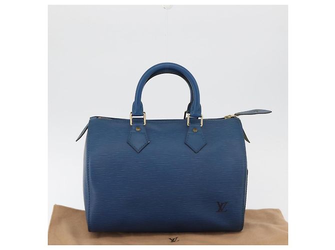 Borsa LOUIS VUITTON Epi Speedy 25 Toledo Blue M43015 LV Auth 179667A - vista 12