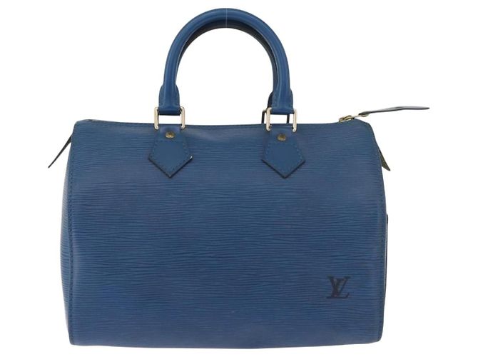 Borsa LOUIS VUITTON Epi Speedy 25 Toledo Blue M43015 LV Auth 179667A - vista 13