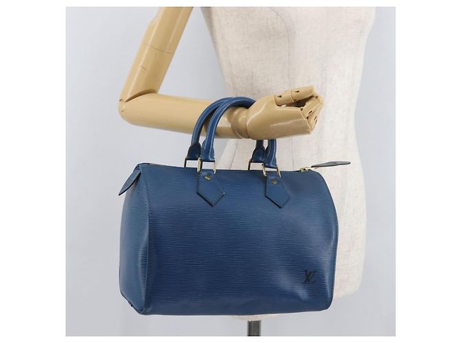 Borsa LOUIS VUITTON Epi Speedy 25 Toledo Blue M43015 LV Auth 179667A - vista 23