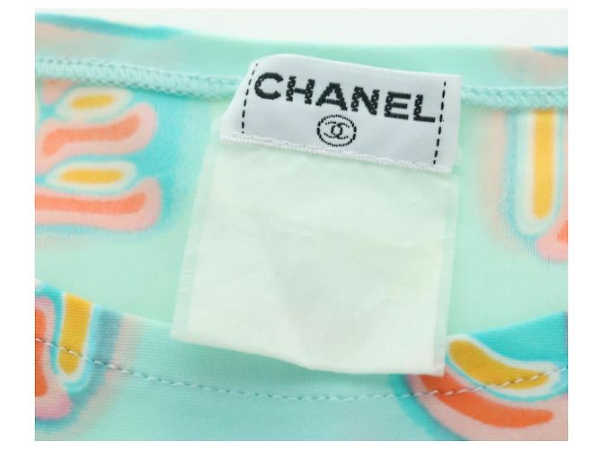 CHANEL One Piece Nylon Green CC Auth 179164M Verde - vista 10