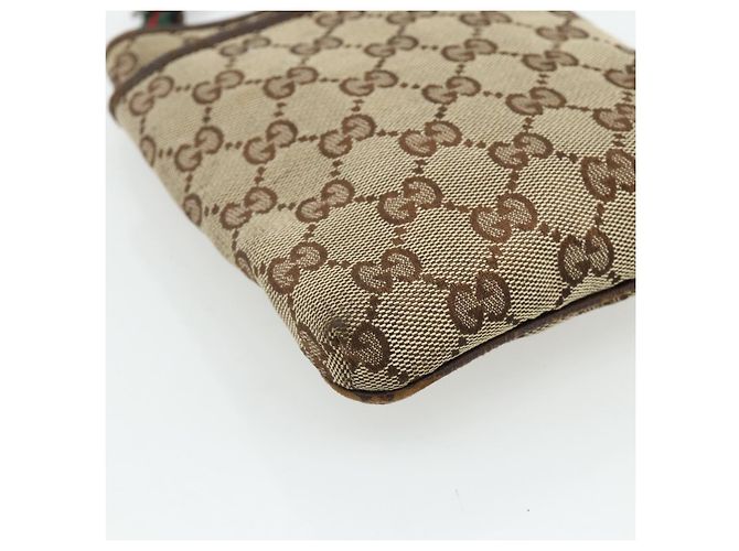 Borsa a tracolla GUCCI GG Canvas Web Sherry Line Beige Red Green 141863 Auth ka4335 Rosso Verde - vista 15