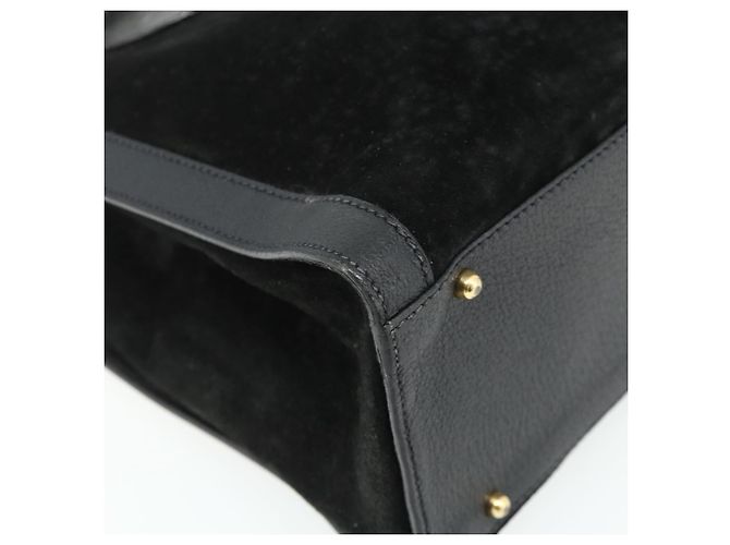 Borsa a mano GUCCI Bamboo in scamosciato nero e oro 002 0260 Auth ep14476 D'oro - vista 15