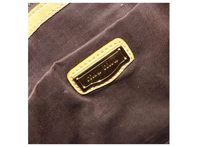Borsa Miu Miu in scamosciato 2way Oro Giallo Autentica bs34949 D'oro - vista 21