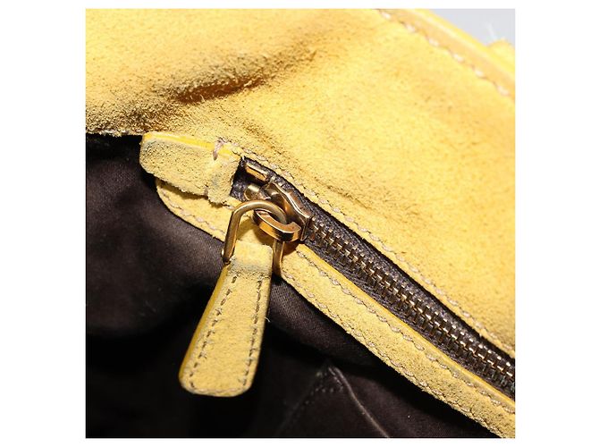 Borsa Miu Miu in scamosciato 2way Oro Giallo Autentica bs34949 D'oro - vista 24