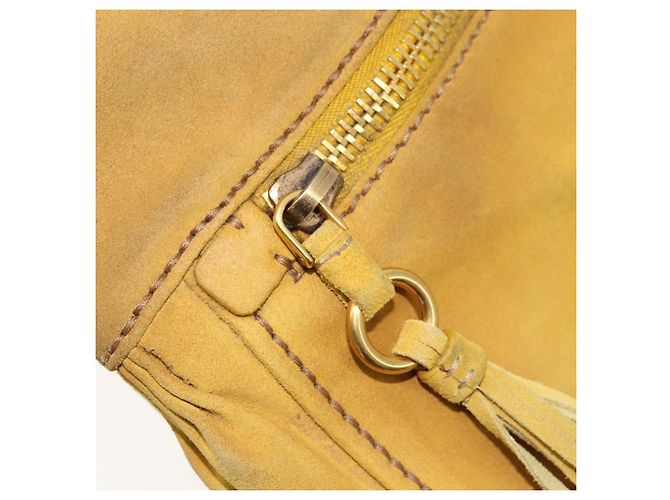 Borsa Miu Miu in scamosciato 2way Oro Giallo Autentica bs34949 D'oro - vista 27