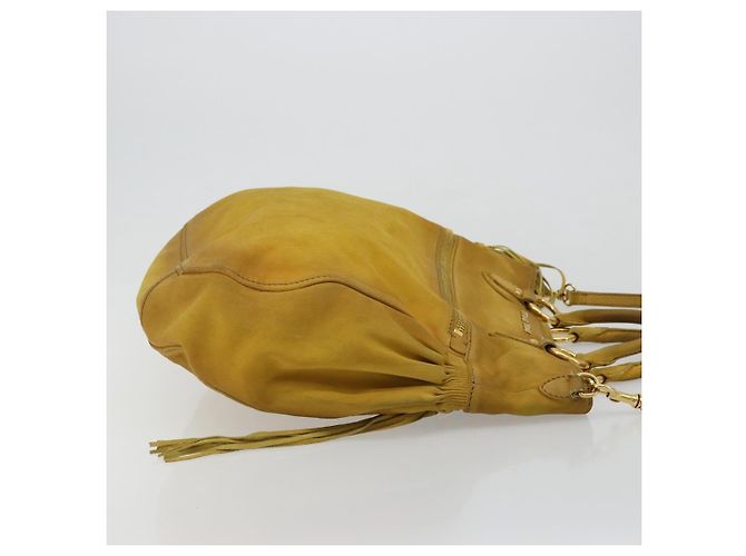 Borsa Miu Miu in scamosciato 2way Oro Giallo Autentica bs34949 D'oro - vista 3
