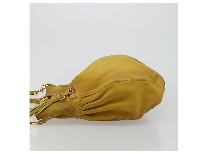 Borsa Miu Miu in scamosciato 2way Oro Giallo Autentica bs34949 D'oro - vista 4