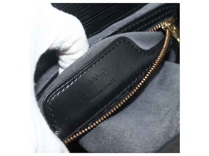 LOUIS VUITTON Borsa Epi Sac Plat Black M59082 LV Auth ka4319 Nero - vista 12