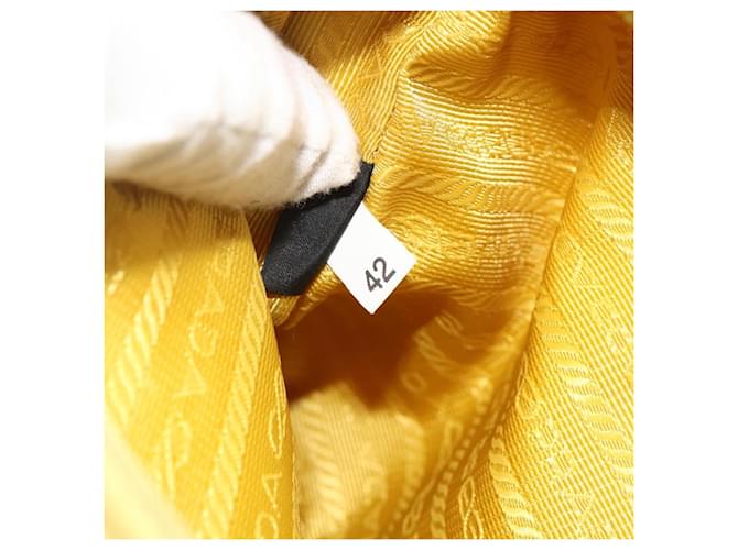 Borsa PRADA Nylon Giallo Giallo Auth ka4300A - vista 12