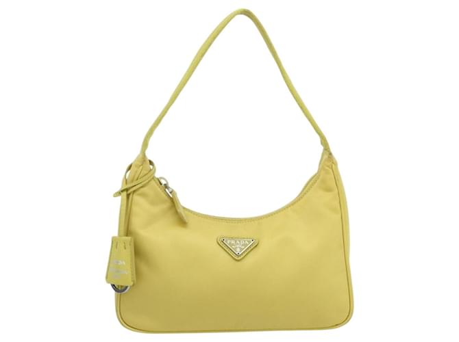 Borsa PRADA Nylon Giallo Giallo Auth ka4300A - vista 13
