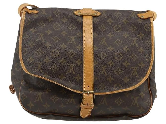 LOUIS VUITTON Borsa a Spalla Monogram Saumur 35 M42254 LV Auth ka4266 Monogramma - vista 2