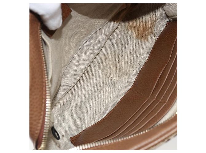 Borsa a Spalla GUCCI GG Canvas Beige Oro 449413 Auth mr2500 D'oro - vista 10