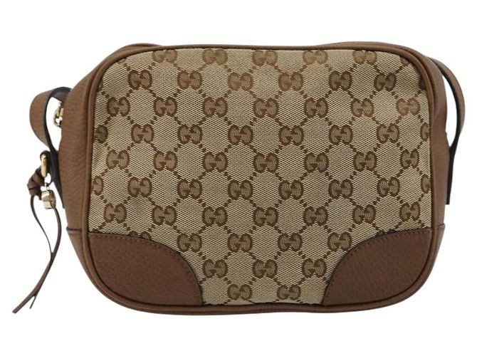 Borsa a Spalla GUCCI GG Canvas Beige Oro 449413 Auth mr2500 D'oro - vista 13
