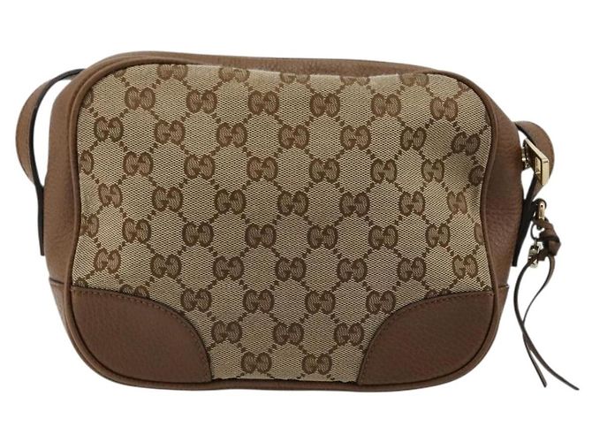 Borsa a Spalla GUCCI GG Canvas Beige Oro 449413 Auth mr2500 D'oro - vista 2