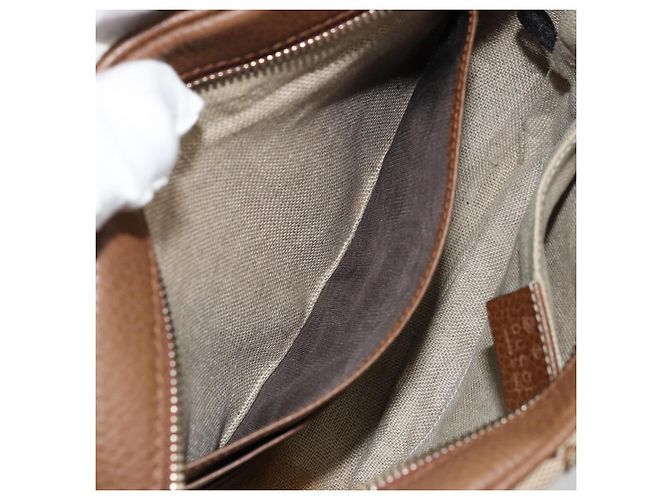 Borsa a Spalla GUCCI GG Canvas Beige Oro 449413 Auth mr2500 D'oro - vista 23
