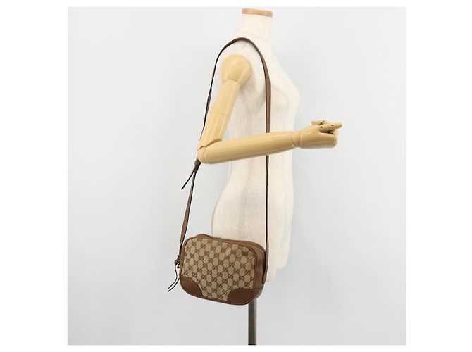 Borsa a Spalla GUCCI GG Canvas Beige Oro 449413 Auth mr2500 D'oro - vista 24