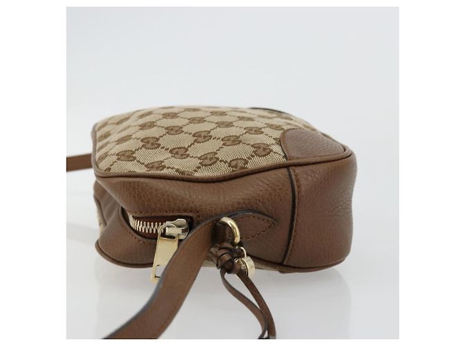 Borsa a Spalla GUCCI GG Canvas Beige Oro 449413 Auth mr2500 D'oro - vista 4