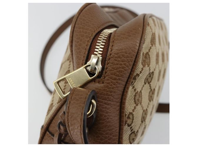Borsa a Spalla GUCCI GG Canvas Beige Oro 449413 Auth mr2500 D'oro - vista 9