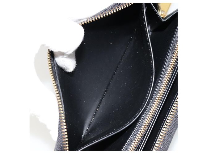 LOUIS VUITTON Vernis Yayoi Kusama Zippy Wallet White Black M91573 Auth bs35097A Nero Bianco - vista 17