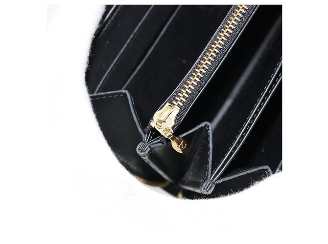 LOUIS VUITTON Vernis Yayoi Kusama Zippy Wallet White Black M91573 Auth bs35097A Nero Bianco - vista 19