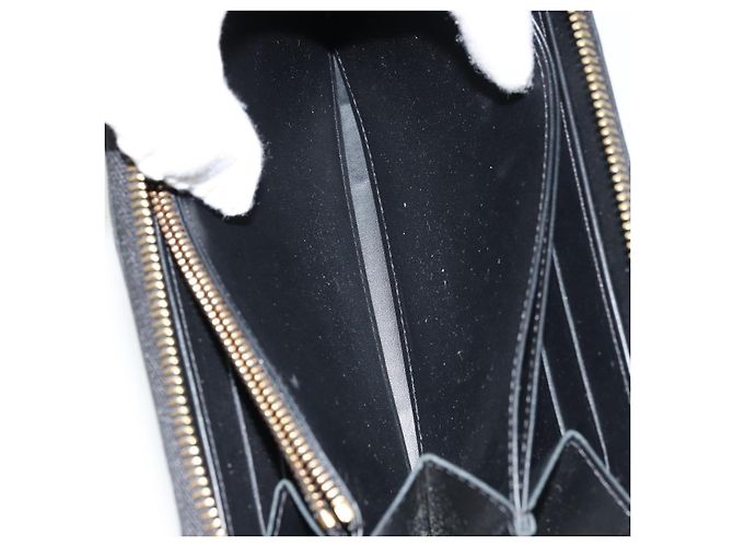 LOUIS VUITTON Vernis Yayoi Kusama Zippy Wallet White Black M91573 Auth bs35097A Nero Bianco - vista 20