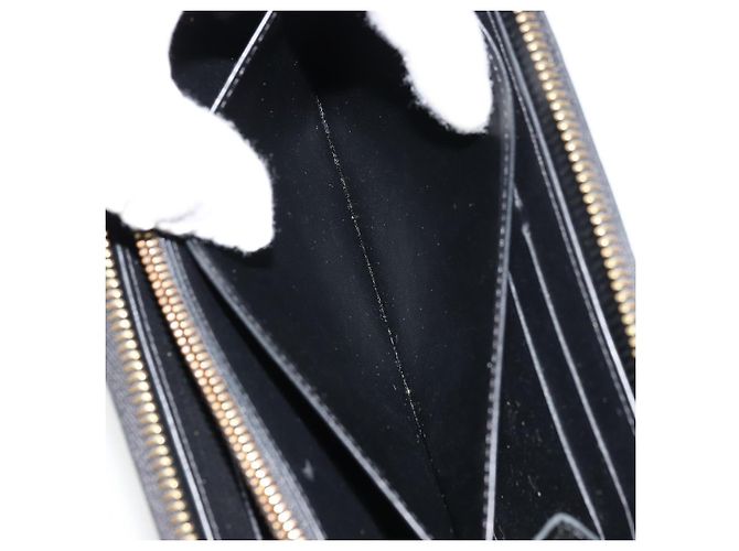 LOUIS VUITTON Vernis Yayoi Kusama Zippy Wallet White Black M91573 Auth bs35097A Nero Bianco - vista 21