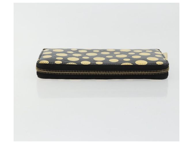 LOUIS VUITTON Vernis Yayoi Kusama Zippy Wallet White Black M91573 Auth bs35097A Nero Bianco - vista 5