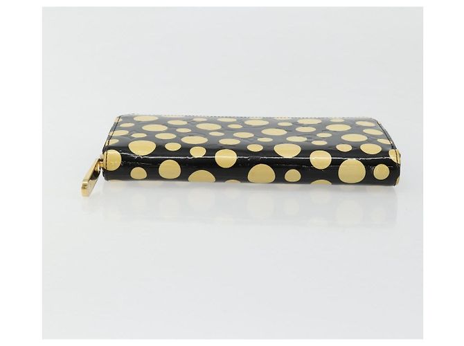 LOUIS VUITTON Vernis Yayoi Kusama Zippy Wallet White Black M91573 Auth bs35097A Nero Bianco - vista 6