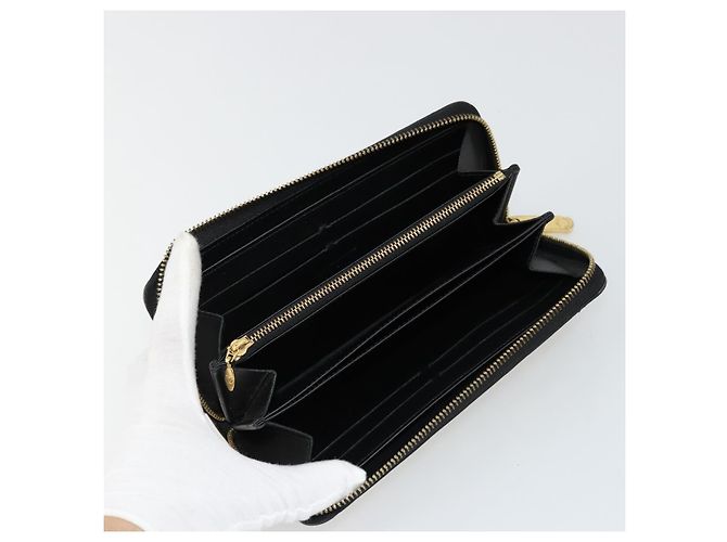 LOUIS VUITTON Vernis Yayoi Kusama Zippy Wallet White Black M91573 Auth bs35097A Nero Bianco - vista 9