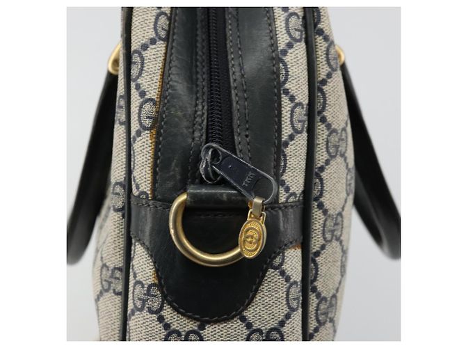 Borsa GUCCI GG Supreme Sherry Line PVC Blu Navy Oro 010 378 Auth ep14524 D'oro - vista 19