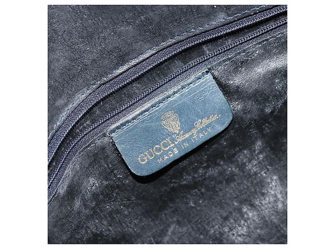 Borsa GUCCI GG Supreme Sherry Line PVC Blu Navy Oro 010 378 Auth ep14524 D'oro - vista 20
