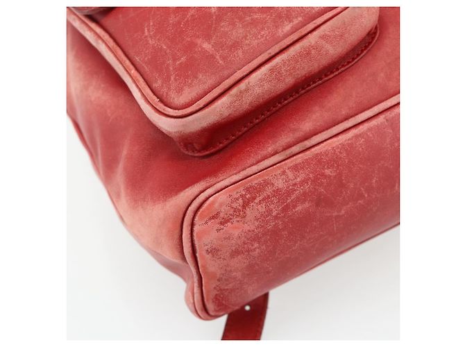 Zaino GUCCI Bamboo in pelle rosso oro 000 2023 0016 Auth 179624 - vista 15