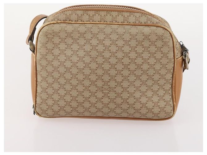 Céline CELINE C Sulky Tasche aus Macadam Canvas PVC Leder 3 Set Beige Weiß Authentisch bs35108 - Ansicht 10