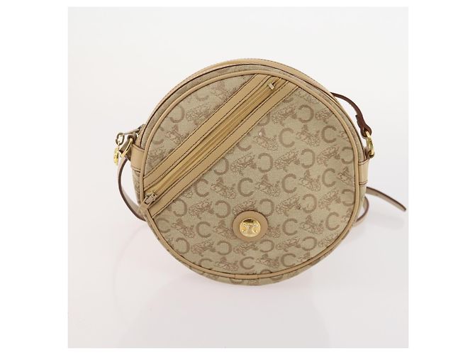 Céline CELINE C Sulky Tasche aus Macadam Canvas PVC Leder 3 Set Beige Weiß Authentisch bs35108 - Ansicht 16