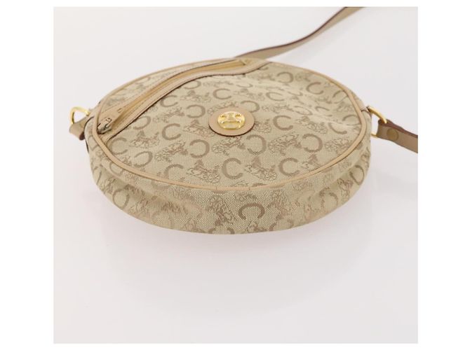 Céline CELINE C Sulky Tasche aus Macadam Canvas PVC Leder 3 Set Beige Weiß Authentisch bs35108 - Ansicht 21