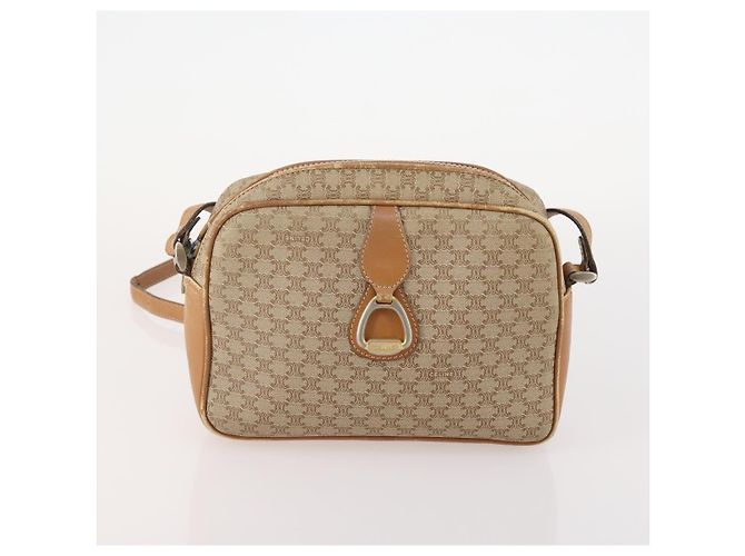 Céline CELINE C Sulky Tasche aus Macadam Canvas PVC Leder 3 Set Beige Weiß Authentisch bs35108 - Ansicht 9