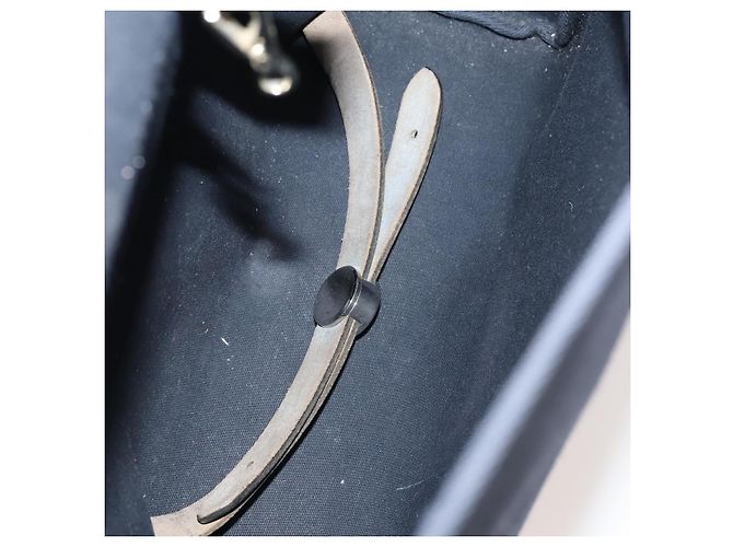 Hermès HERMES Her Line Herbag Ad Backpack Canvas Navy Silver Auth ep14037 Argento Blu navy - vista 11