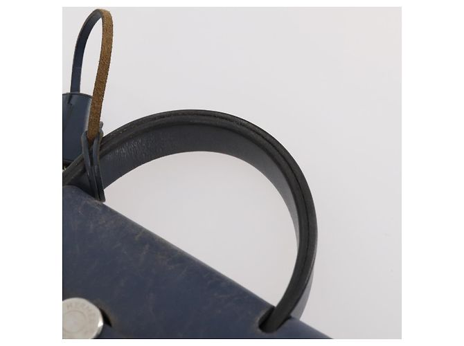 Hermès HERMES Her Line Herbag Ad Backpack Canvas Navy Silver Auth ep14037 Argento Blu navy - vista 14