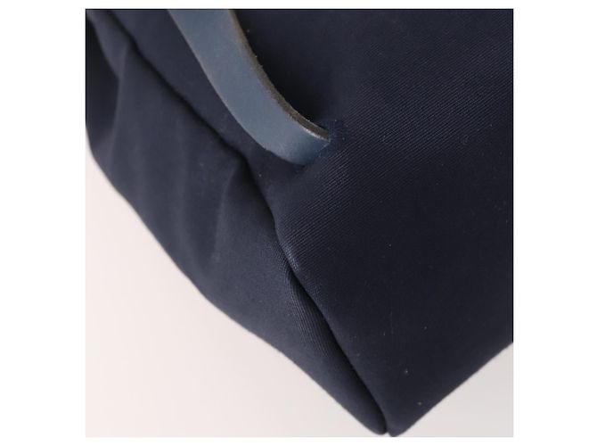 Hermès HERMES Her Line Herbag Ad Backpack Canvas Navy Silver Auth ep14037 Argento Blu navy - vista 18