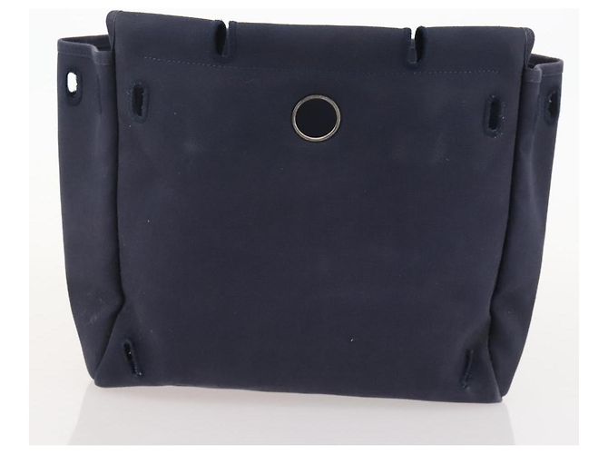 Hermès HERMES Her Line Herbag Ad Backpack Canvas Navy Silver Auth ep14037 Argento Blu navy - vista 26