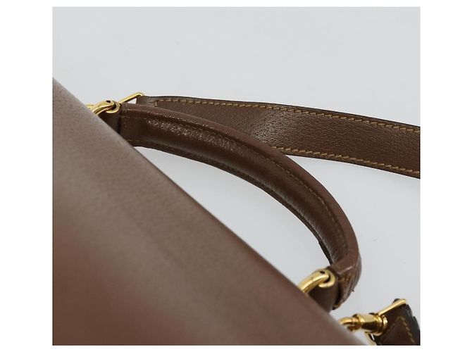 Borsa GUCCI in pelle 2way Marrone Oro 015 904 3681 Auth 177152 D'oro - vista 14