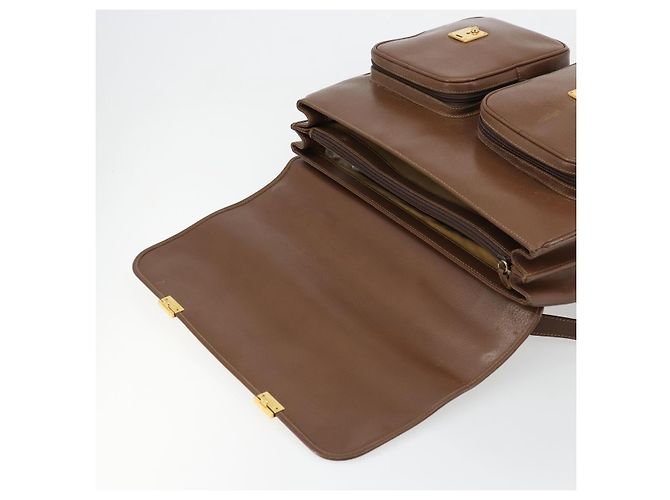 Borsa GUCCI in pelle 2way Marrone Oro 015 904 3681 Auth 177152 D'oro - vista 20