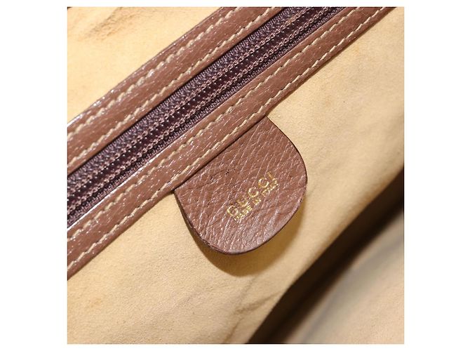 Borsa GUCCI in pelle 2way Marrone Oro 015 904 3681 Auth 177152 D'oro - vista 21