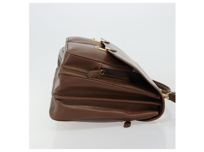 Borsa GUCCI in pelle 2way Marrone Oro 015 904 3681 Auth 177152 D'oro - vista 3