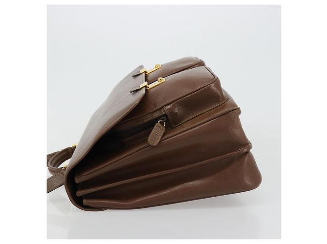 Borsa GUCCI in pelle 2way Marrone Oro 015 904 3681 Auth 177152 D'oro - vista 4